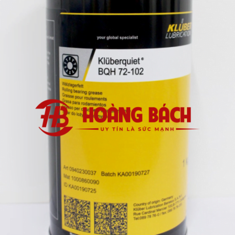 Mỡ chịu nhiệt Kluberquiet BQH 72-102 1kg